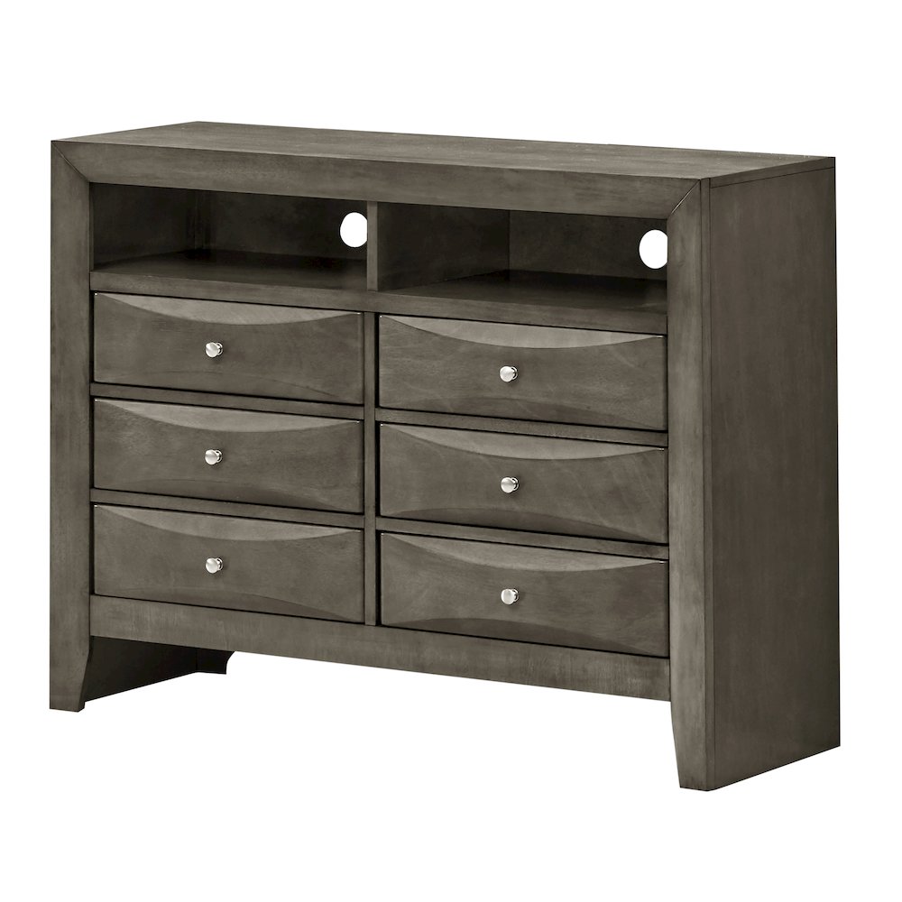 Glory Furniture Marilla Media Chest in Gray Color. Picture 1