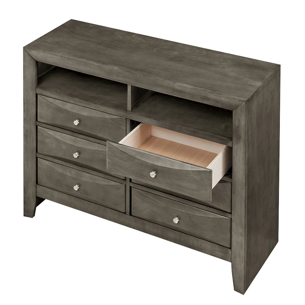 Glory Furniture Marilla Media Chest in Gray Color. Picture 3
