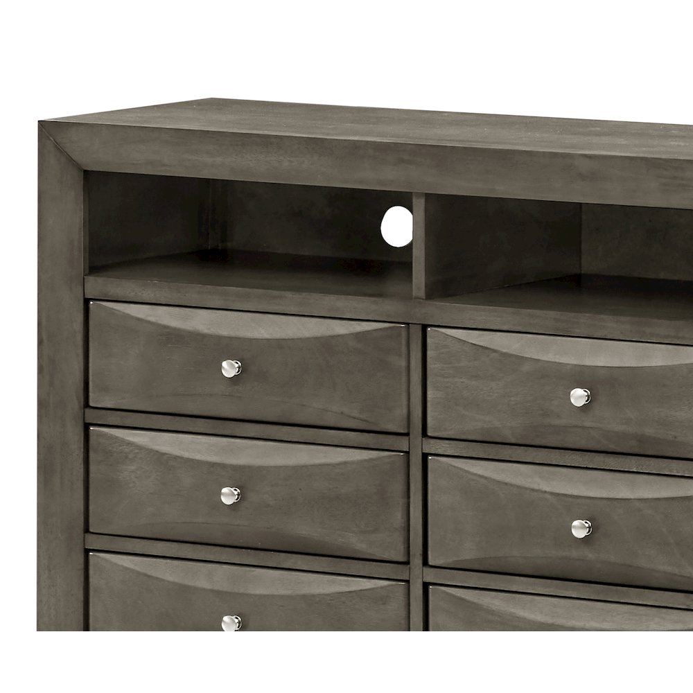 Glory Furniture Marilla Media Chest in Gray Color. Picture 5