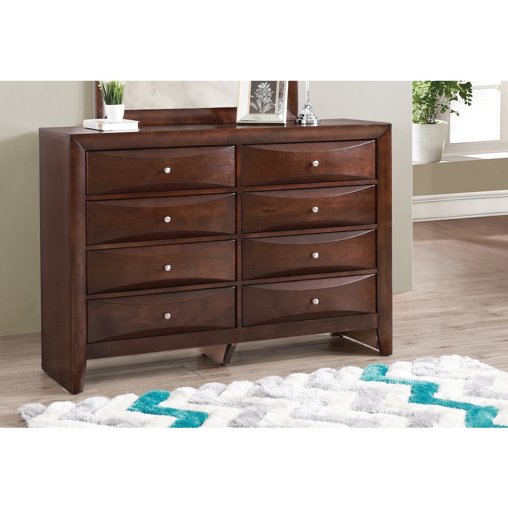 Glory Furniture Marilla Dresser in Cappuccino Color. Picture 7