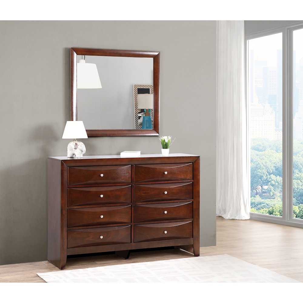 Glory Furniture Marilla Mirror in Cappuccino Color. Picture 7