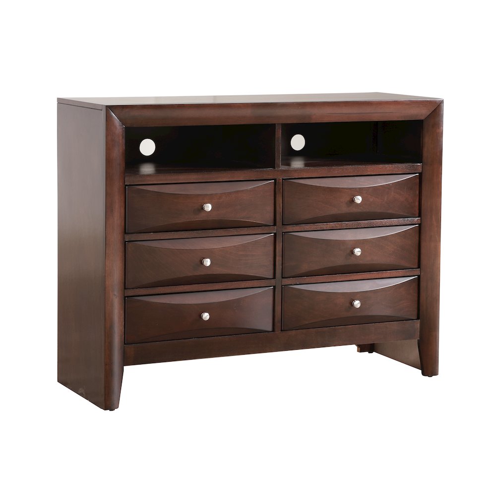 Glory Furniture Marilla Media Chest in Cappuccino Color. Picture 1