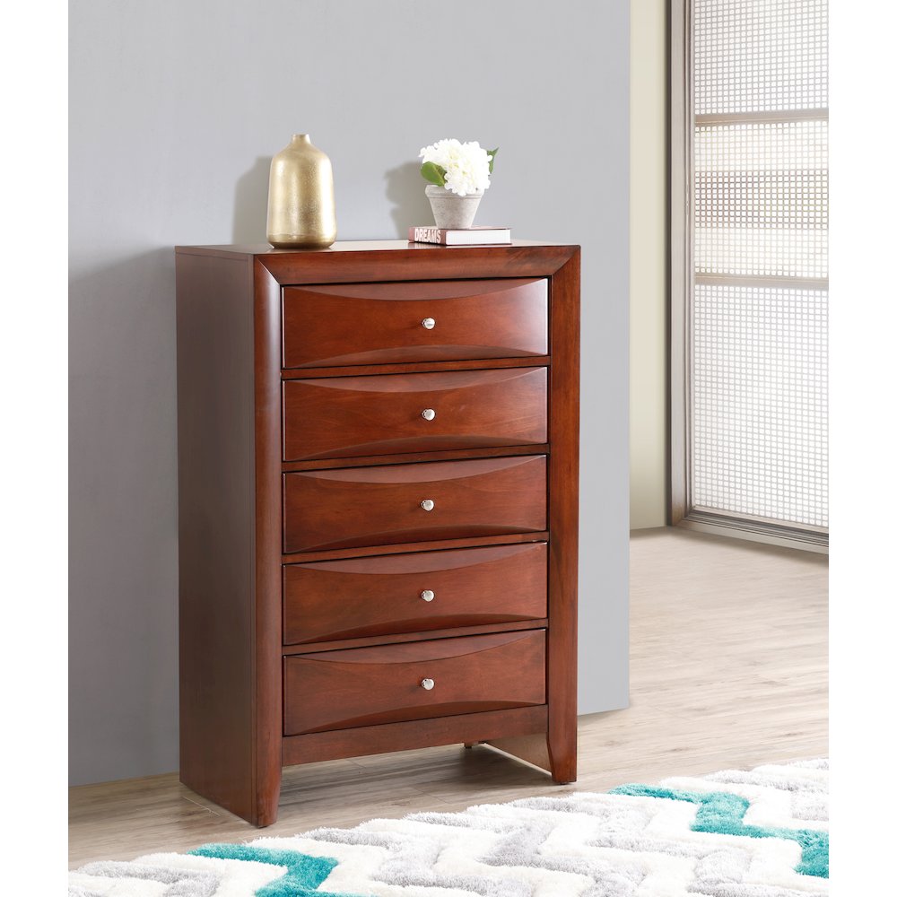 Glory Furniture Marilla Chest in Cherry Color. Picture 7