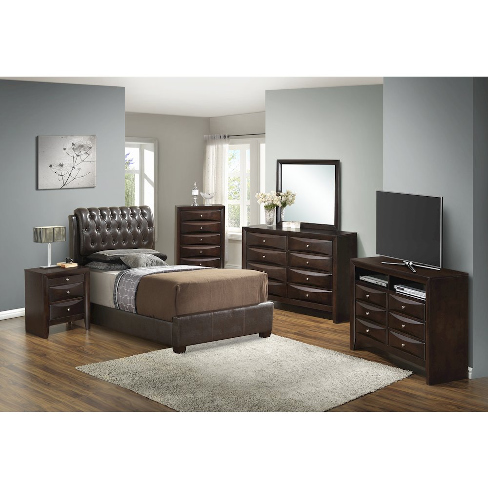Glory Furniture Marilla Twin Bed in Dark Brown Color. Picture 9