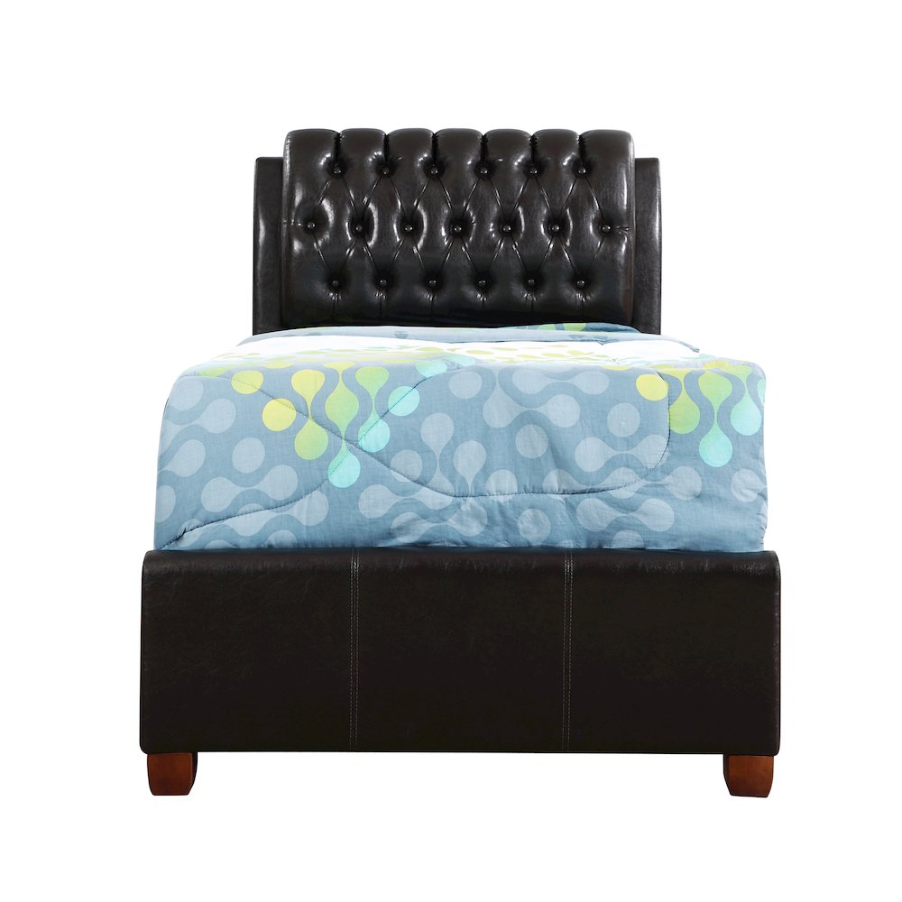 Glory Furniture Marilla Twin Bed in Dark Brown Color. Picture 1