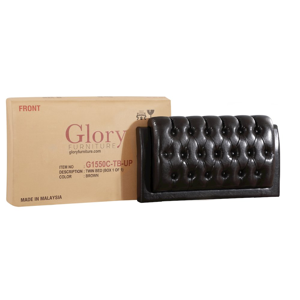 Glory Furniture Marilla Twin Bed in Dark Brown Color. Picture 6