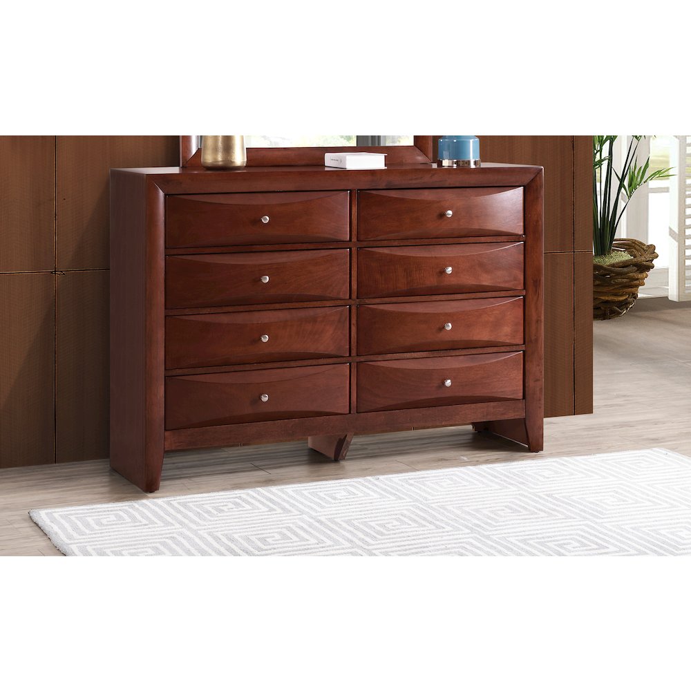 Glory Furniture Marilla Dresser in Cherry Color. Picture 7