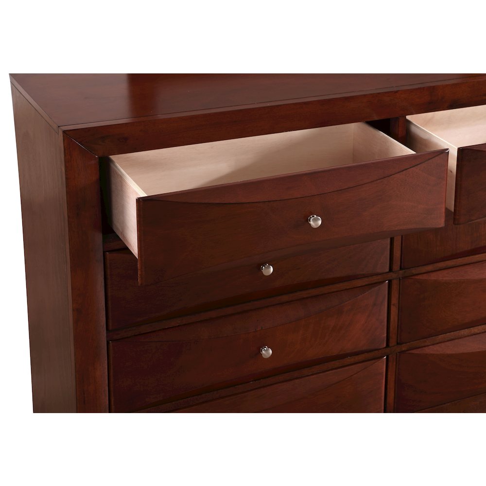 Glory Furniture Marilla Dresser in Cherry Color. Picture 3