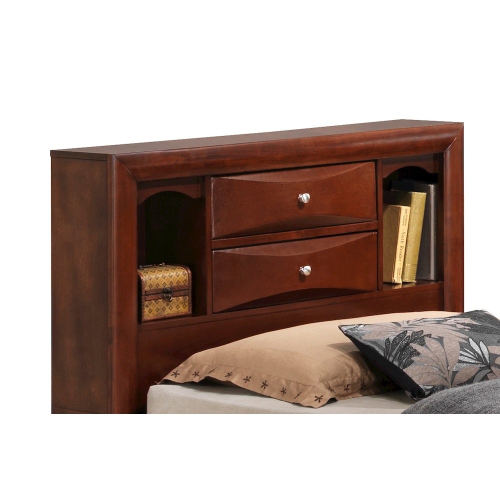 Glory Furniture Marilla Twin Storage Bed in Cherry Color. Picture 3