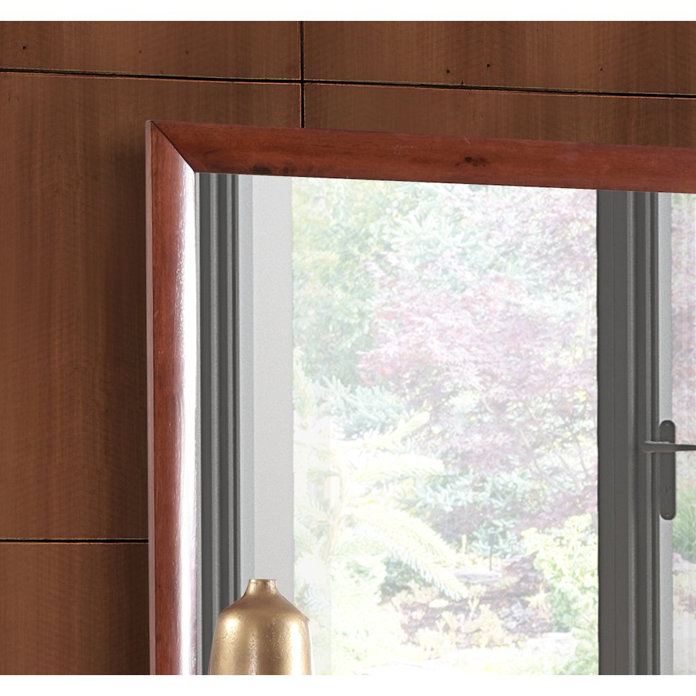 Glory Furniture Marilla Mirror in Cherry Color. Picture 6