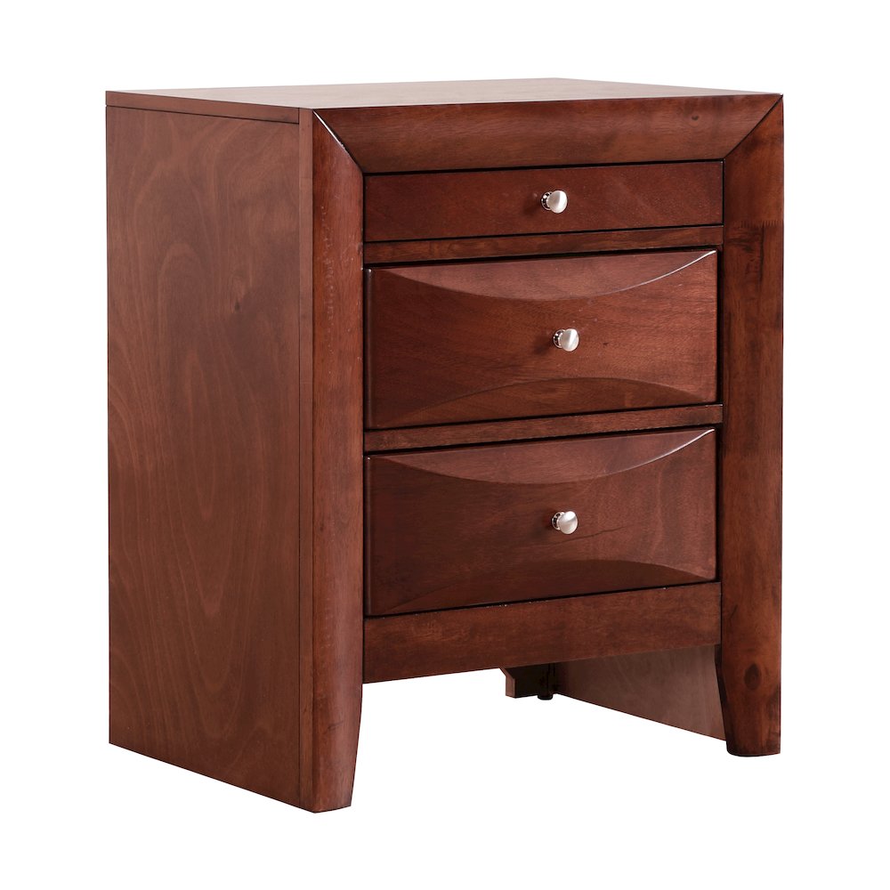 Glory Furniture Marilla Nightstand in Cherry Color. Picture 1