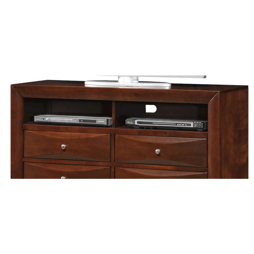 Glory Furniture Marilla Media Chest in Cherry Color. Picture 2