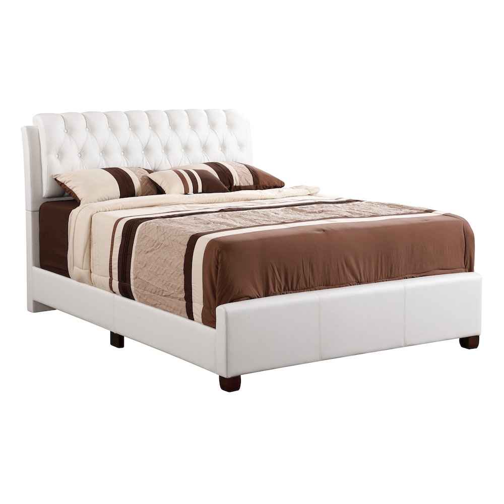 Glory Furniture Marilla Queen Bed in White Color. Picture 1