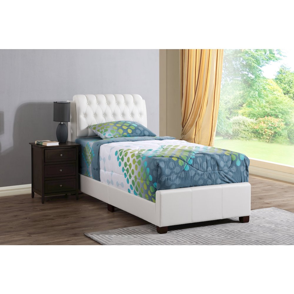 Glory Furniture Marilla   Twin Bed, White. Picture 7