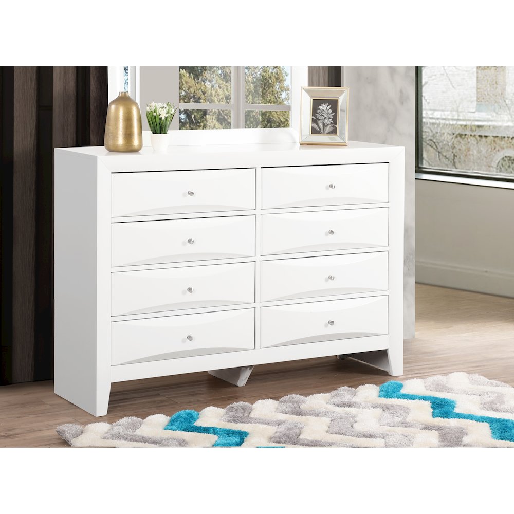 Glory Furniture Marilla Dresser in White Color. Picture 7