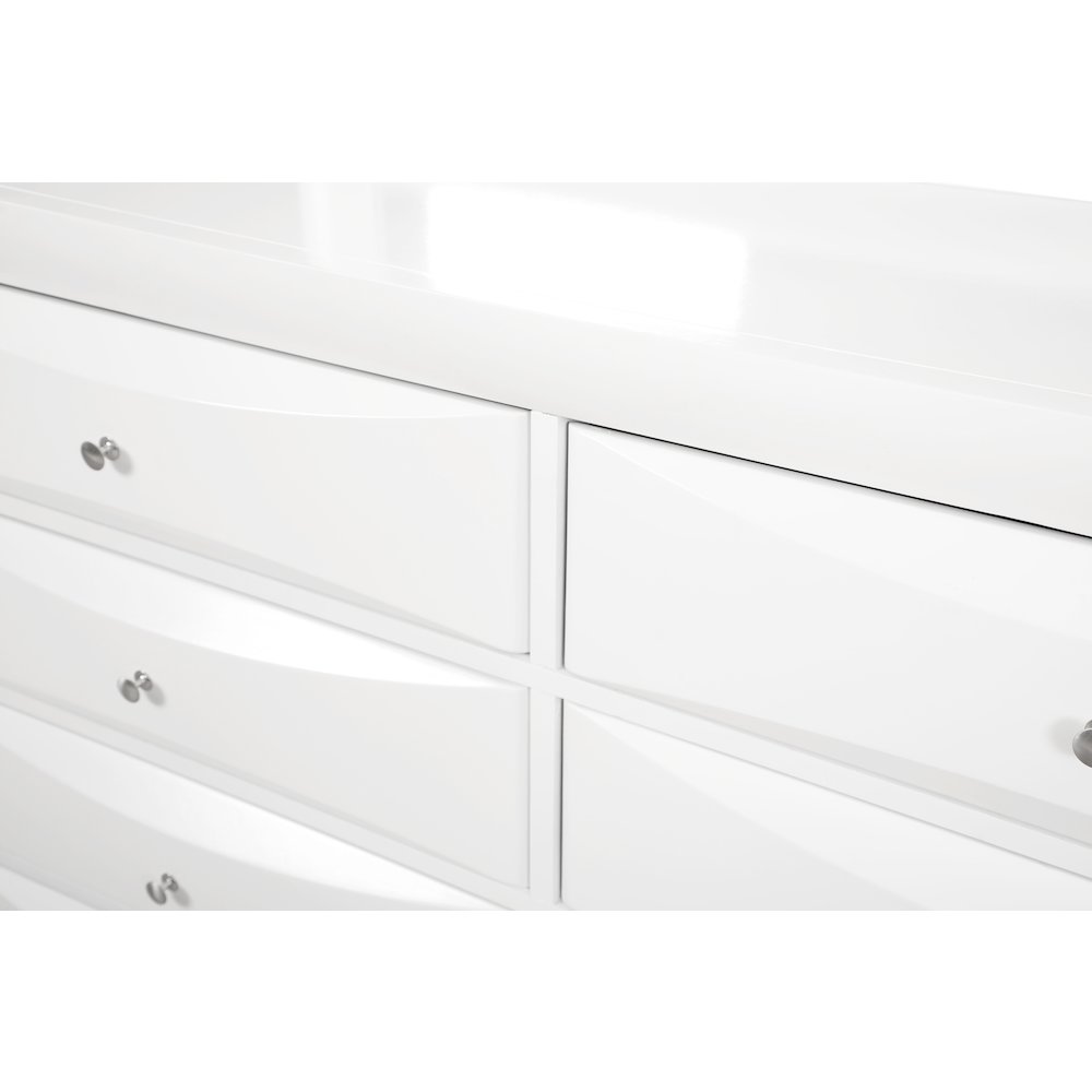 Glory Furniture Marilla Dresser in White Color. Picture 6