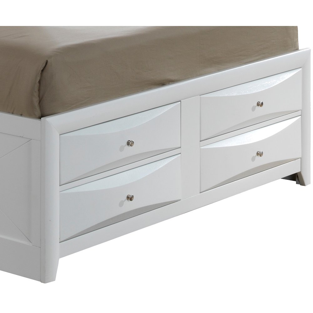 Glory Furniture Marilla Queen Storage Bed in White Color. Picture 3