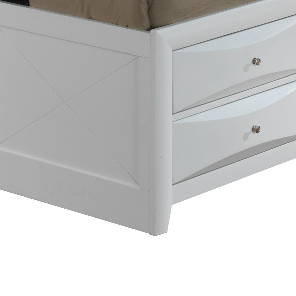 Glory Furniture Marilla Queen Storage Bed in White Color. Picture 5