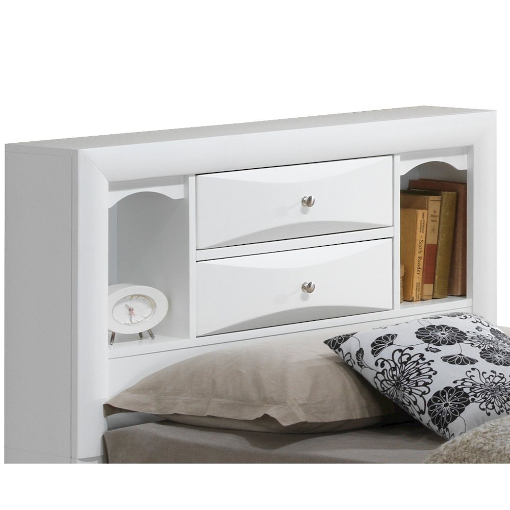 Glory Furniture Marilla Twin Storage Bed in White Color. Picture 3