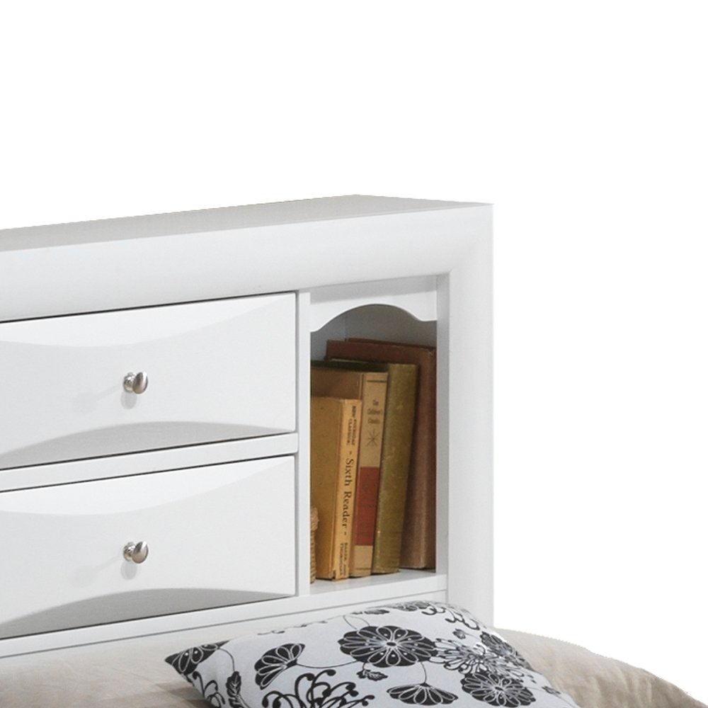 Glory Furniture Marilla Twin Storage Bed in White Color. Picture 4