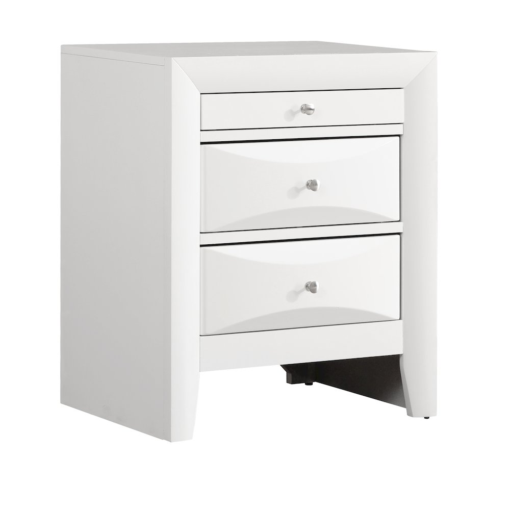Glory Furniture Marilla Night Stand in White Color. Picture 1