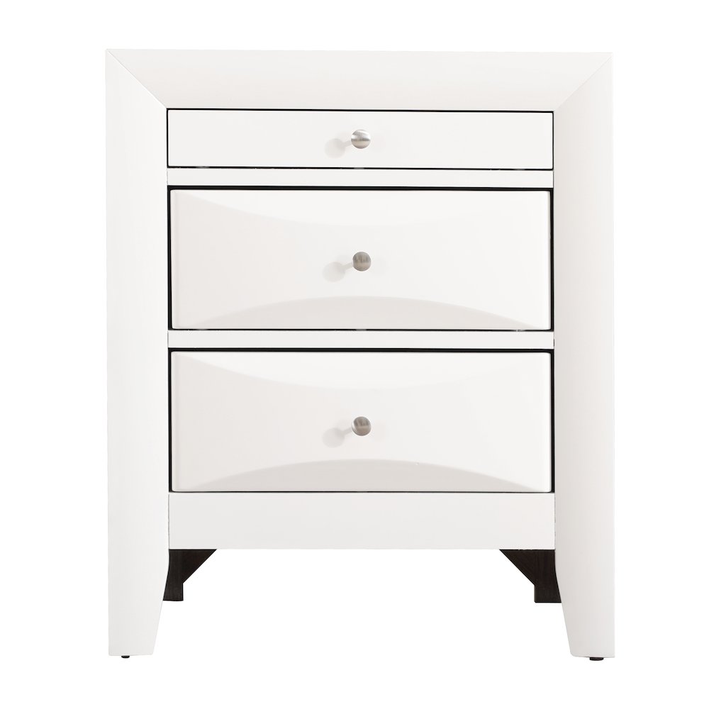 Glory Furniture Marilla Night Stand in White Color. Picture 2