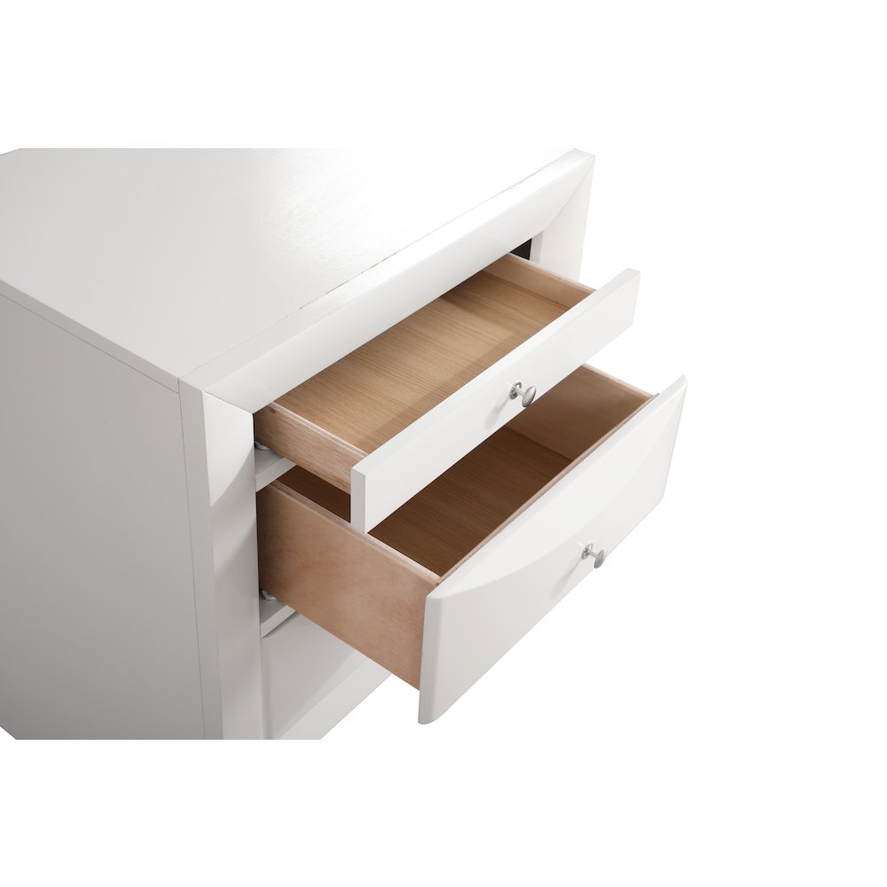 Glory Furniture Marilla Night Stand in White Color. Picture 3