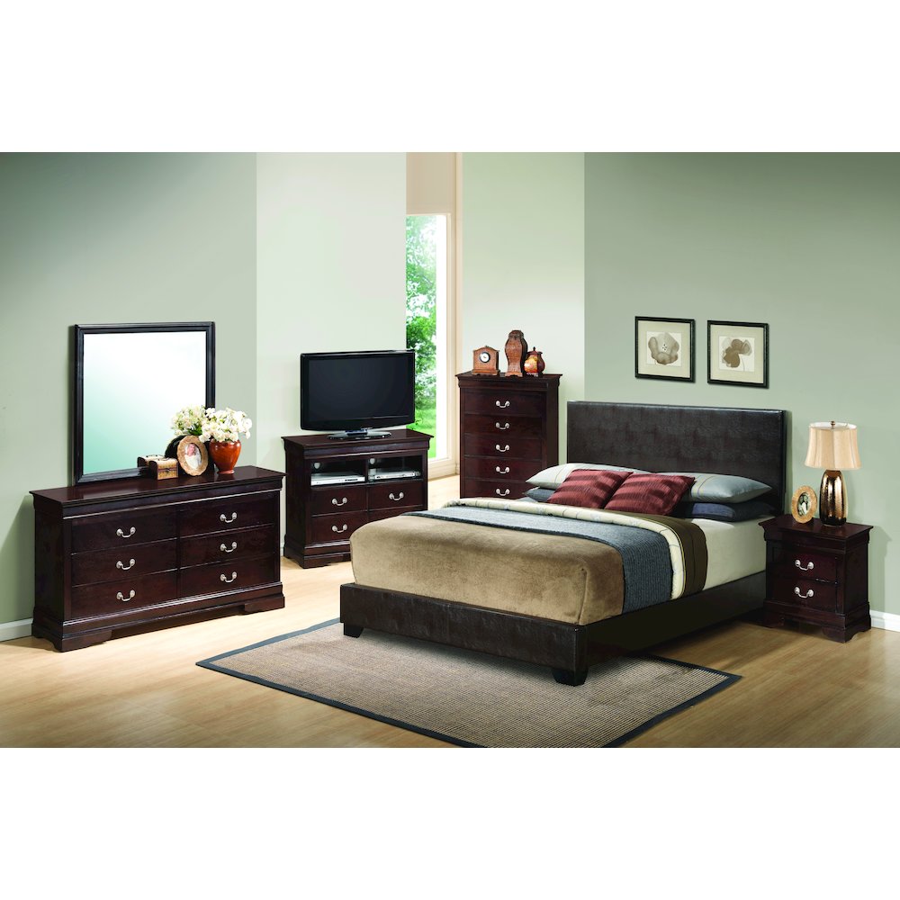 Glory Furniture Aaron Queen Bed in Cappuccino Color. Picture 6