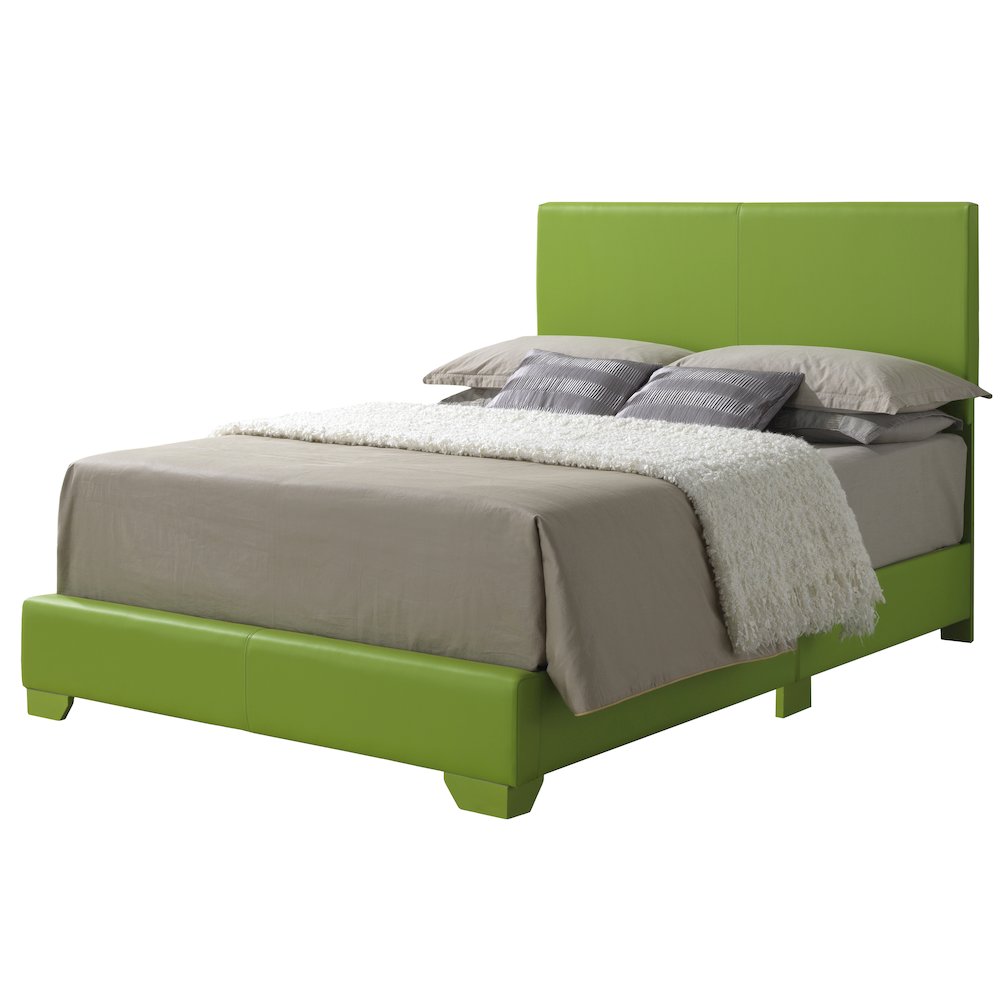 Aaron Queen Bed, Green. Picture 1