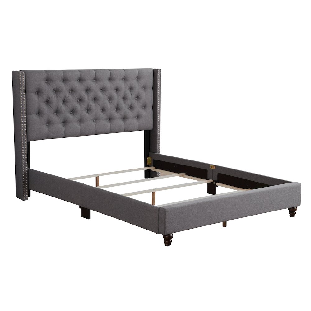 Glory Furniture Julie Queen Bed in Gray Color. Picture 3