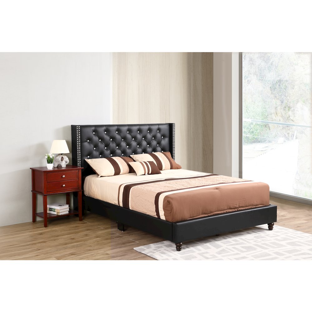 Glory Furniture Julie Queen Bed in Black Color. Picture 7