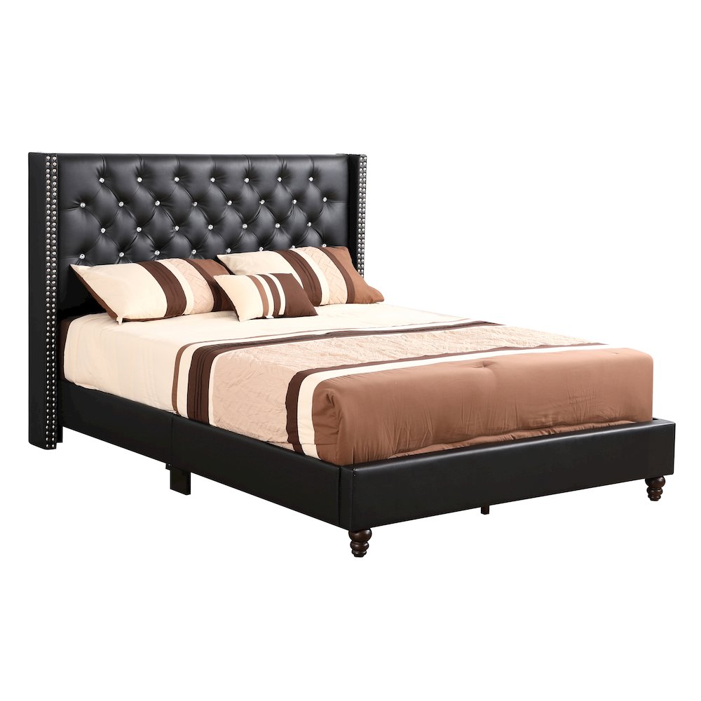 Glory Furniture Julie Queen Bed in Black Color. Picture 1