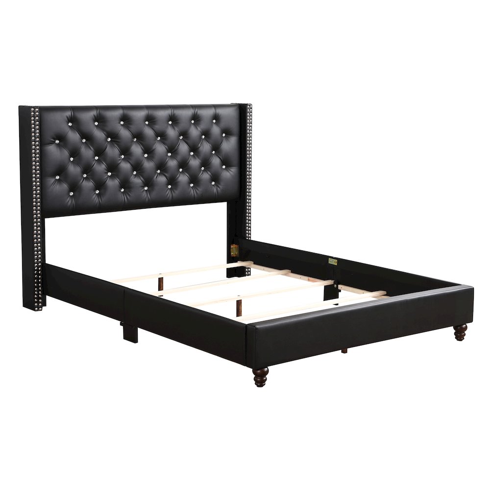 Glory Furniture Julie Queen Bed in Black Color. Picture 3