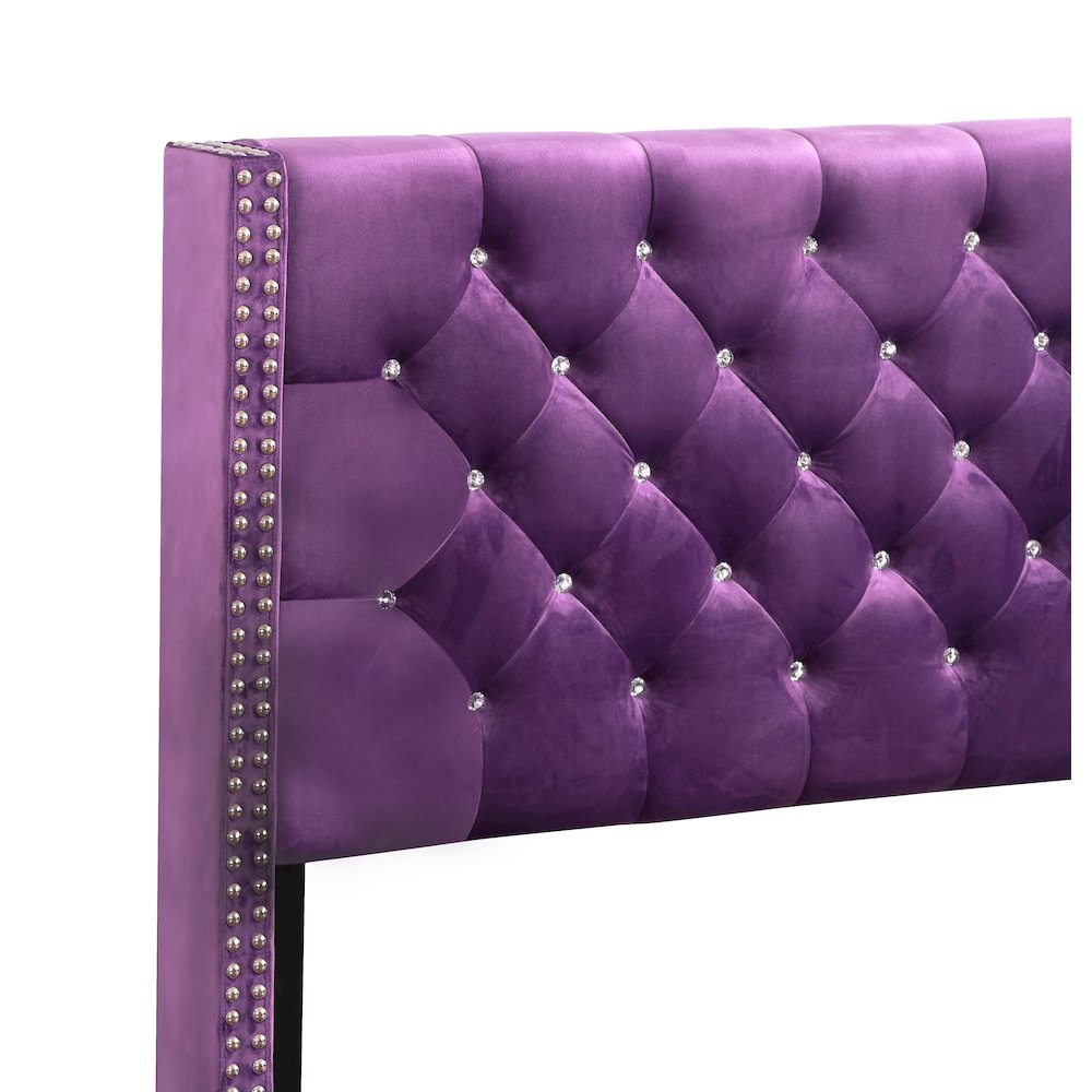 Glory Furniture Julie Queen Bed in Purple Color. Picture 4