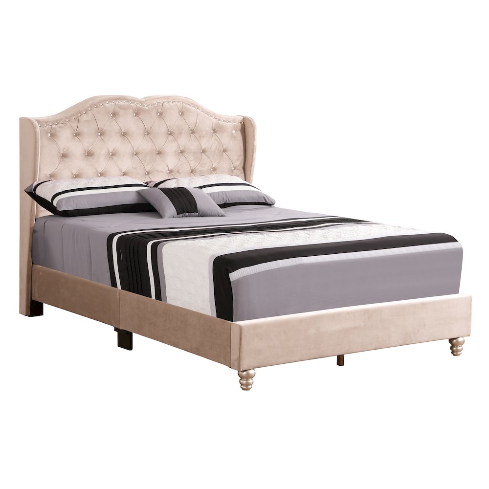 Glory Furniture Joy Full Bed in Beige Color. Picture 1