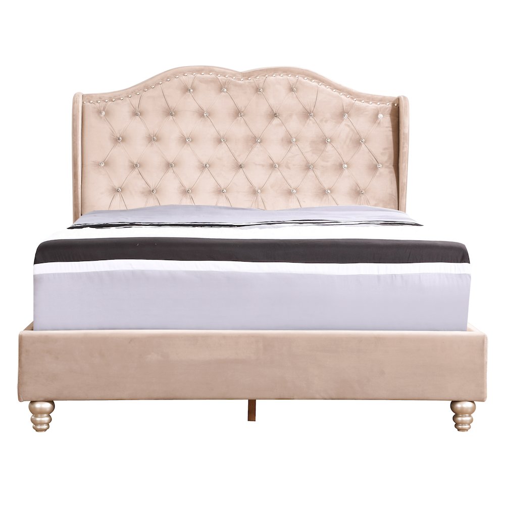 Glory Furniture Joy Full Bed in Beige Color. Picture 2