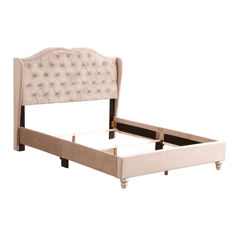 Glory Furniture Joy Full Bed in Beige Color. Picture 3