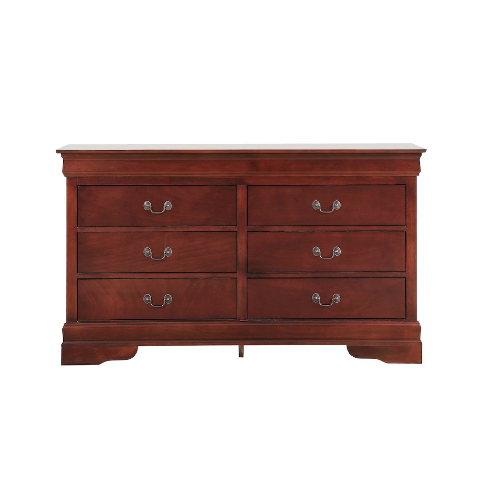 Glory Furniture LouisPhillipe Dresser in Cherry Color. Picture 2