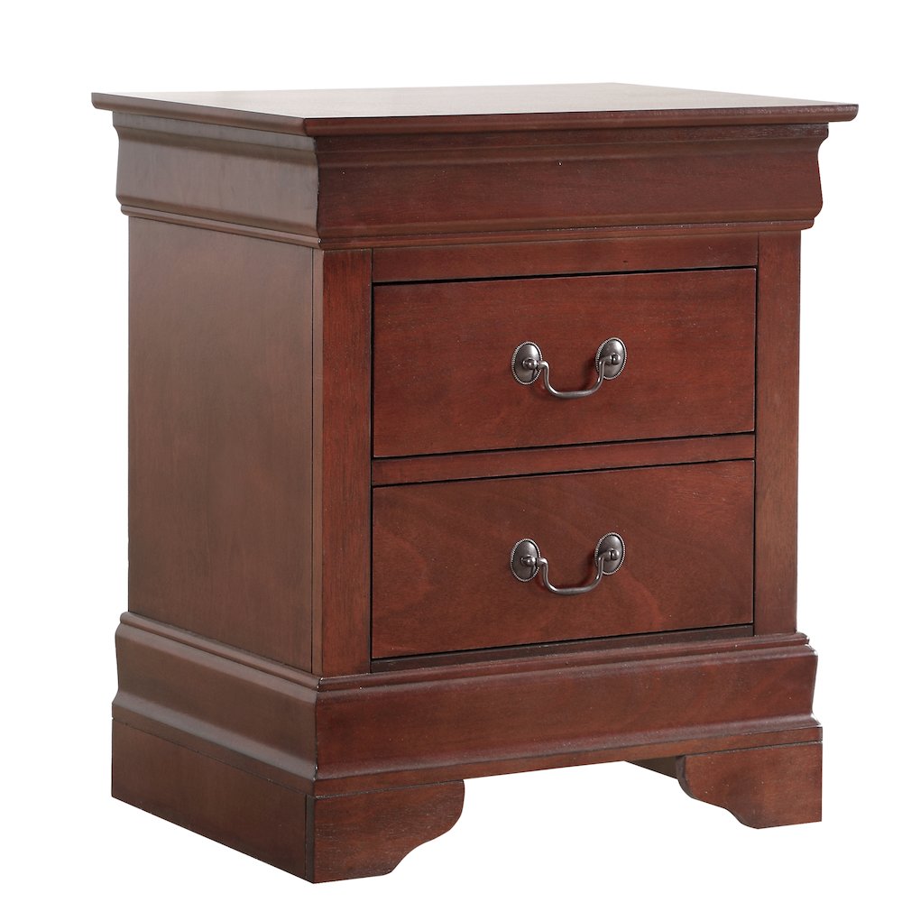 Glory Furniture LouisPhillipe Nightstand in Cherry Color. Picture 1