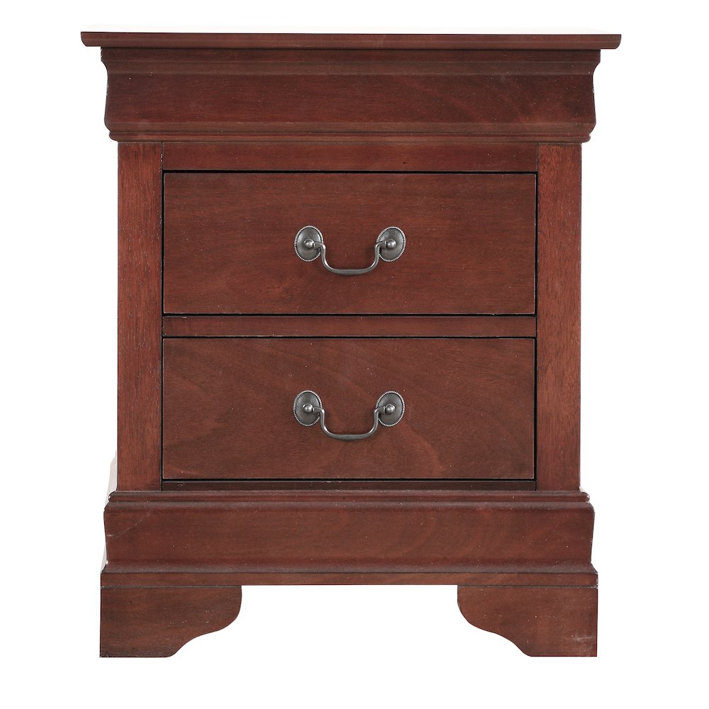 Glory Furniture LouisPhillipe Nightstand in Cherry Color. Picture 2