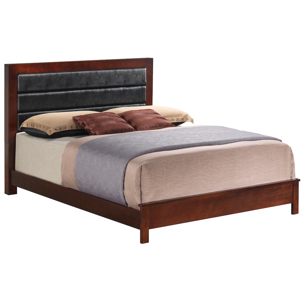 Glory Furniture Burlington Queen Bed in Cherry Color. Picture 1