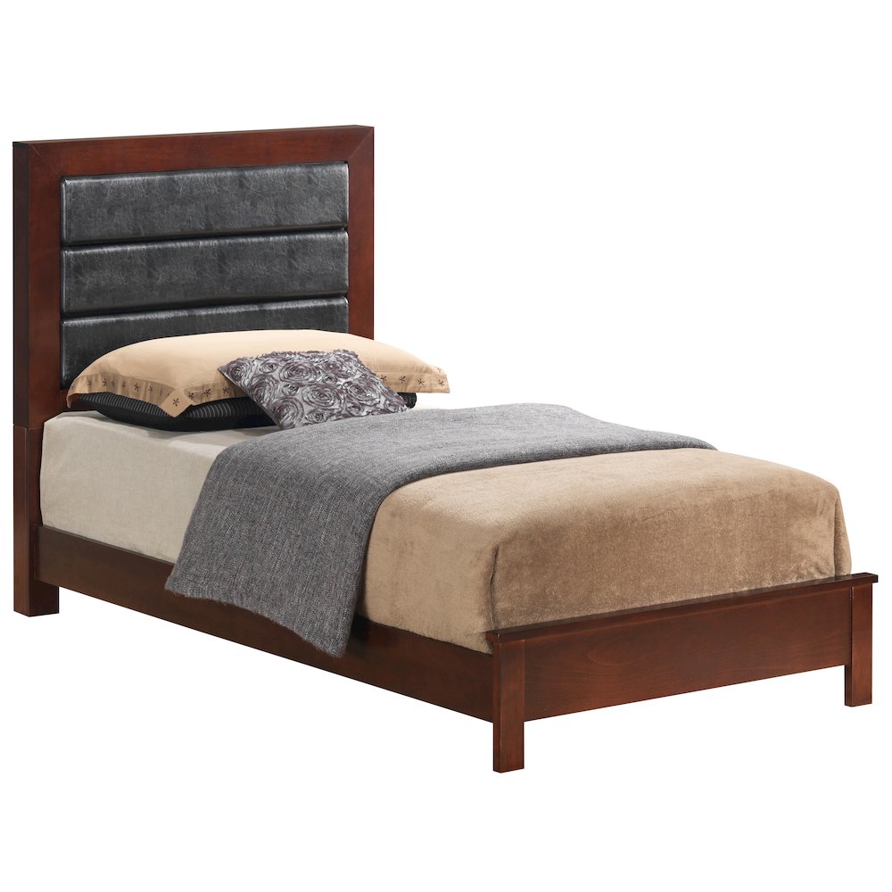 Glory Furniture Burlington Twin Bed in Cherry Color. Picture 1