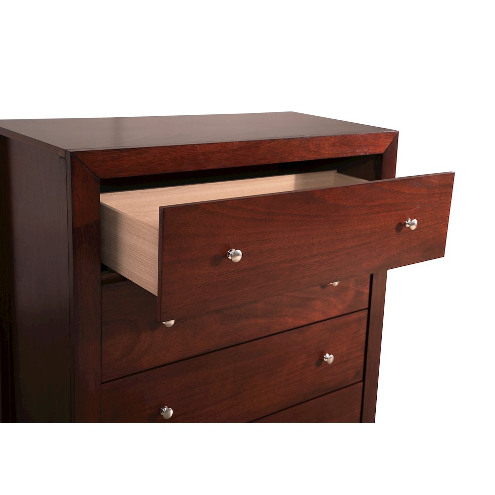 Glory Furniture Burlington Chest in Cherry Color. Picture 4