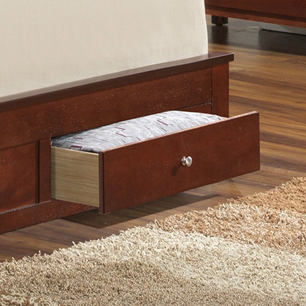 Glory Furniture Burlington Queen Storage Bed in Cherry Color. Picture 4