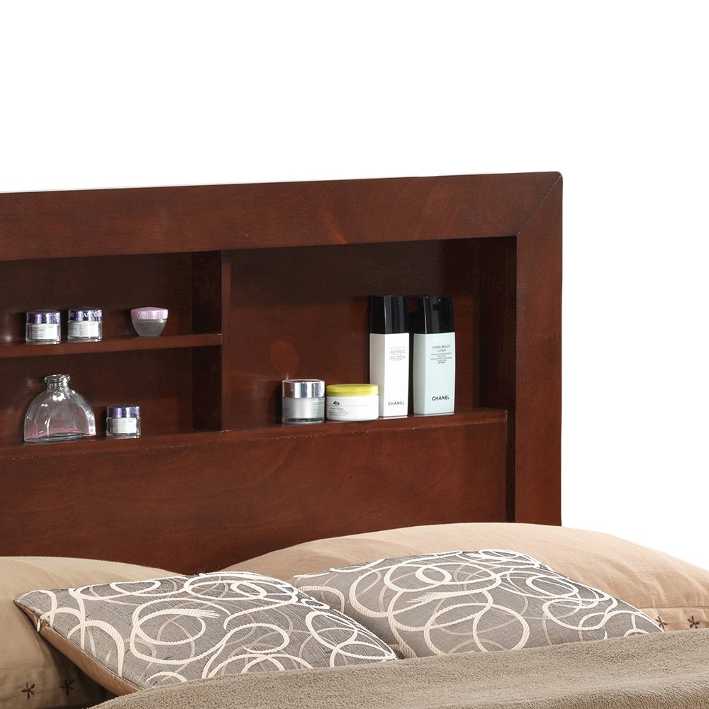 Glory Furniture Burlington Queen Storage Bed in Cherry Color. Picture 5