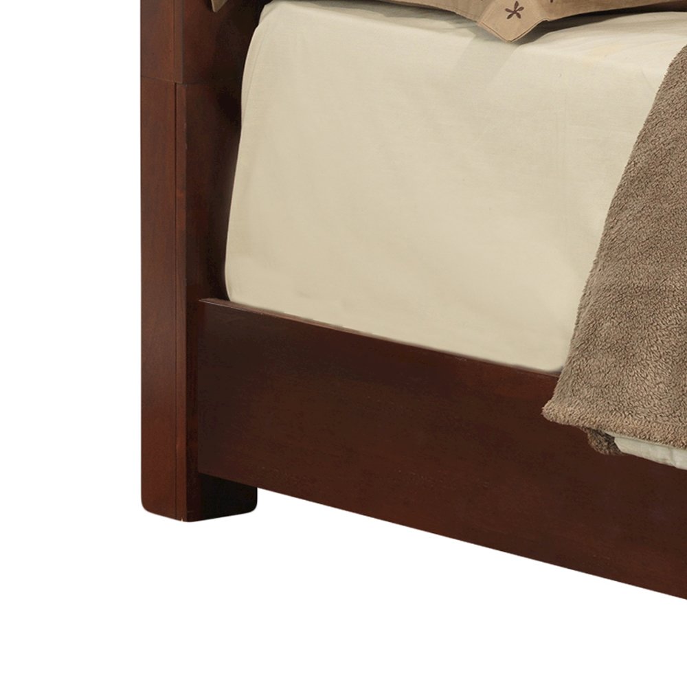 Glory Furniture Burlington Queen Storage Bed in Cherry Color. Picture 7