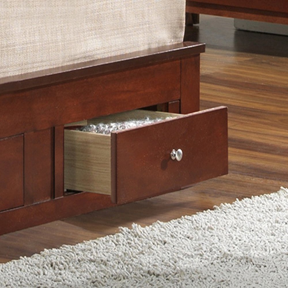 Glory Furniture Burlington Twin Storage Bed in Cherry Color. Picture 2
