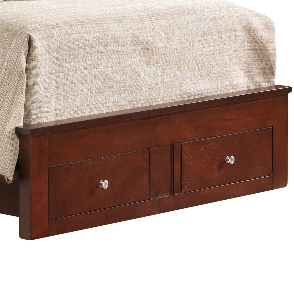Glory Furniture Burlington Twin Storage Bed in Cherry Color. Picture 4