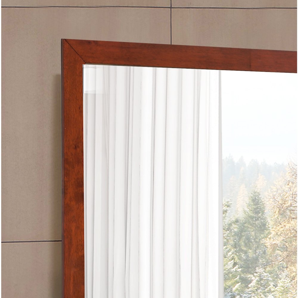 Glory Furniture Burlington Mirror in Cherry Color. Picture 6
