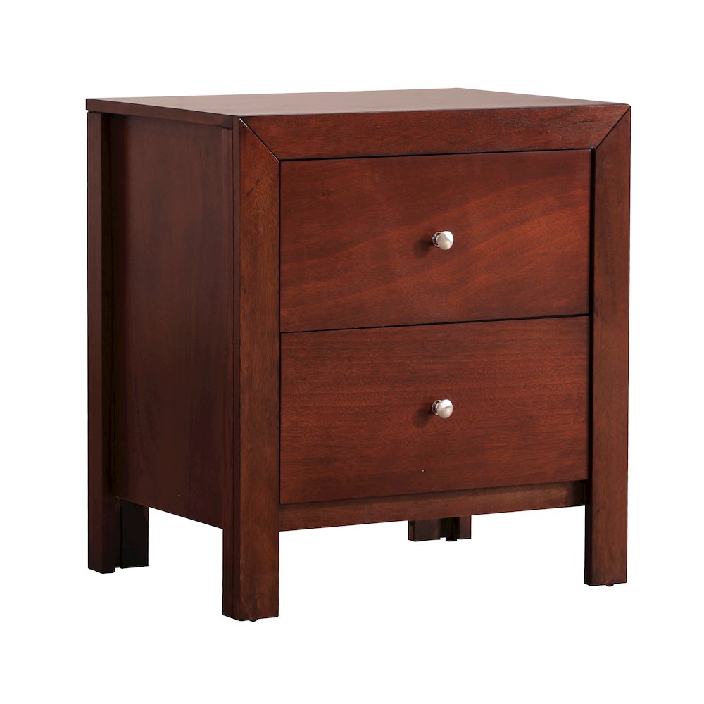 Glory Furniture Burlington Night Stand in Cherry Color. Picture 1